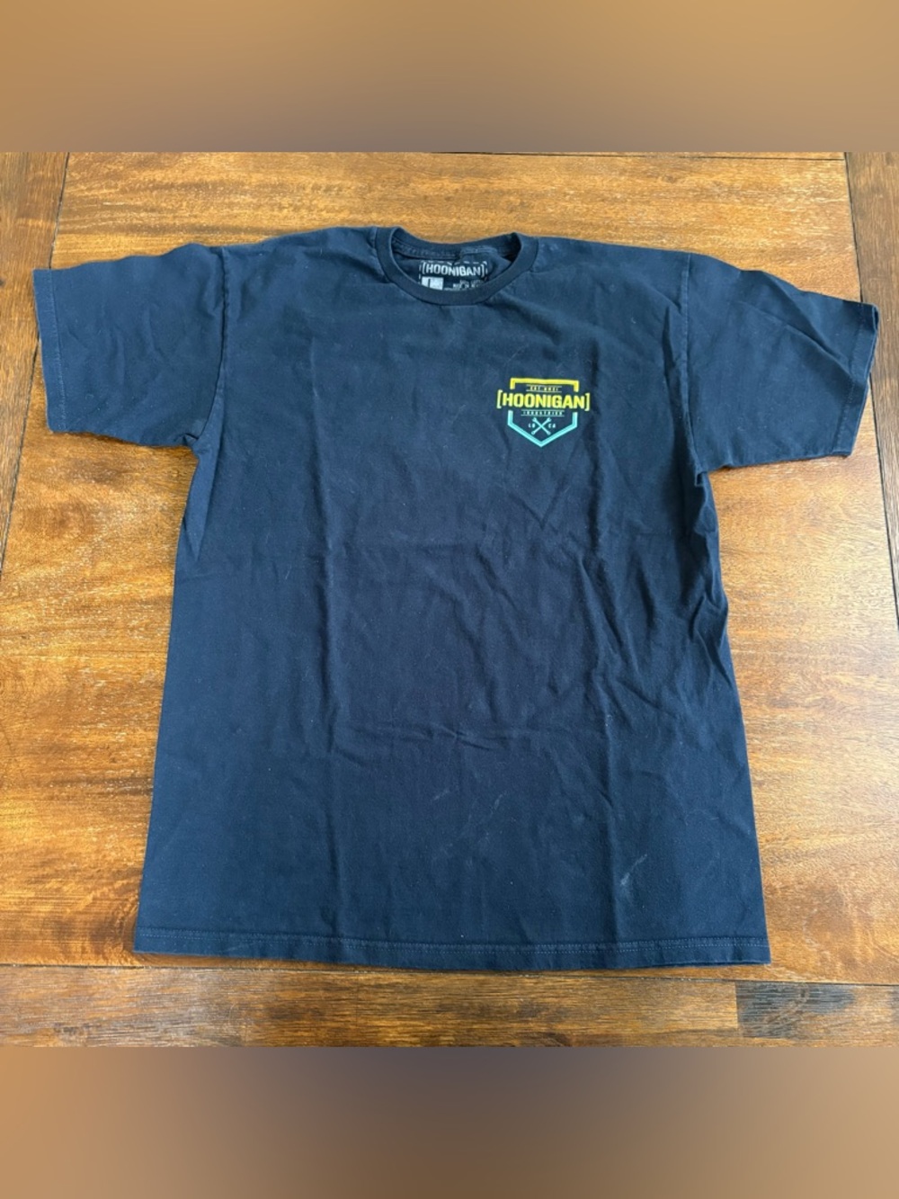 Hoonigan Bracket T-Shirt Mens Large Navy Ken Block X Logo Short Sleeve Racing